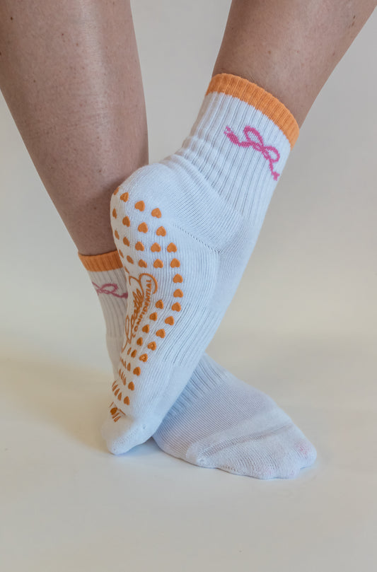 Just Peachy Grip Socks