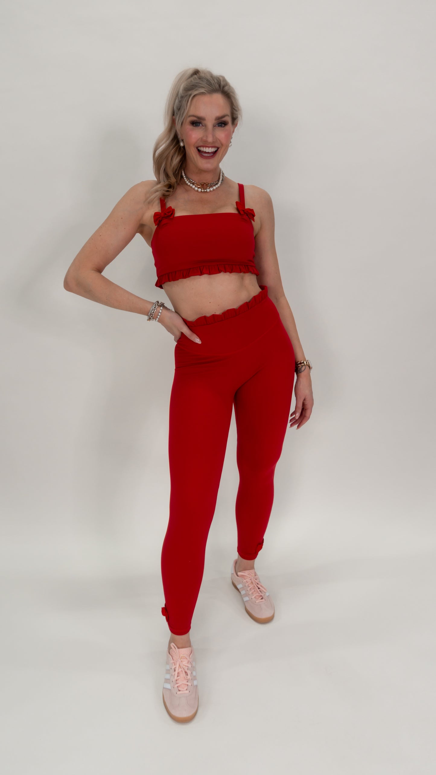 Colette High-Rise Ruffle Sculpt Pant