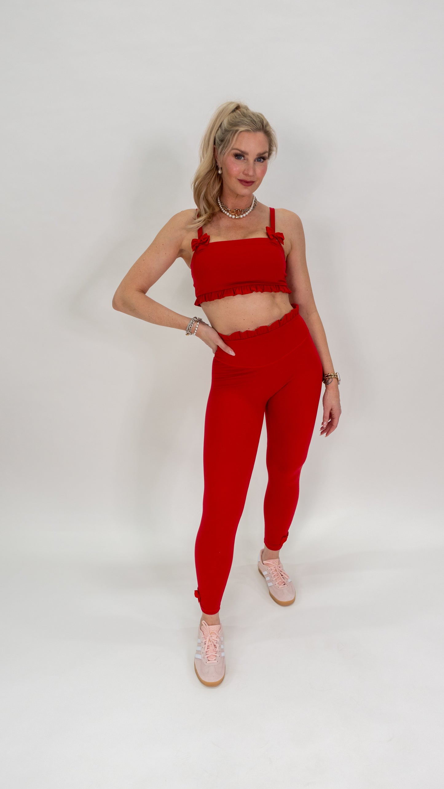 Colette High-Rise Ruffle Sculpt Pant