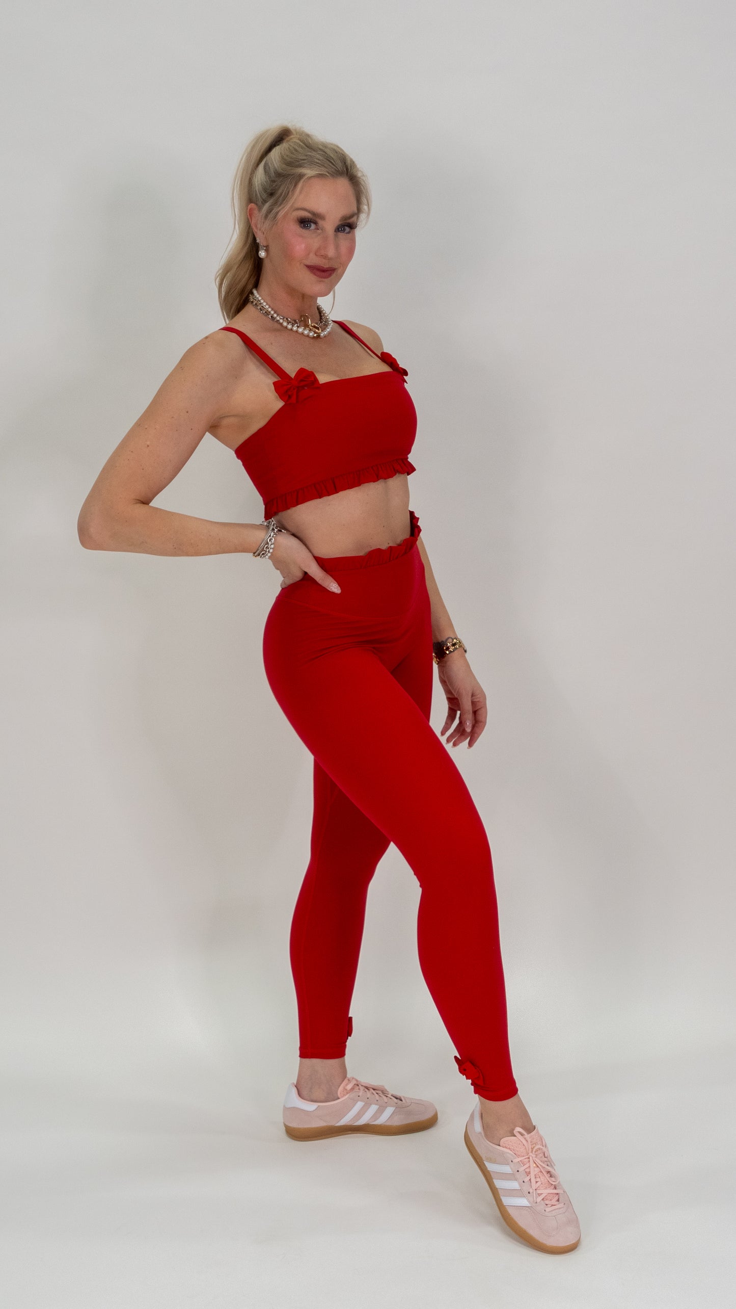 Colette High-Rise Ruffle Sculpt Pant