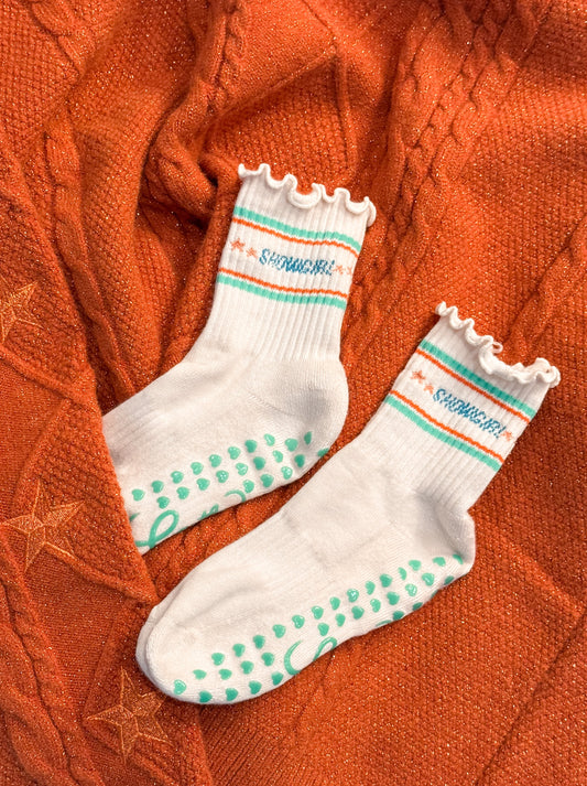 taylor swift inspired showgirl grip socks